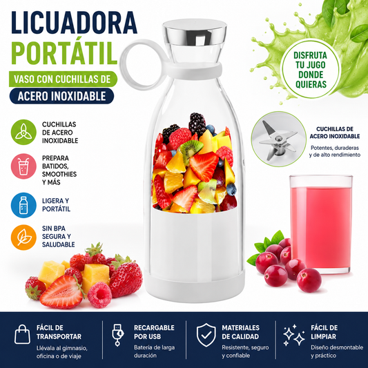 ✨🍓 LICUADORA PORTÁTIL RECARGABLE 🍹⚡